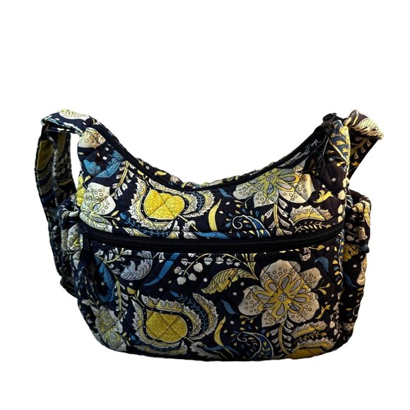 Vera Bradley Handbags - Vera Bradley Midnight Blues Quilted Cotton Crossbody Adjustable Strap Bag